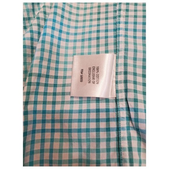 Cremieux Lightweight Cotton Long Sleeve Button-Down Gingham Plaid Shirt Size L - Picture 8 of 9